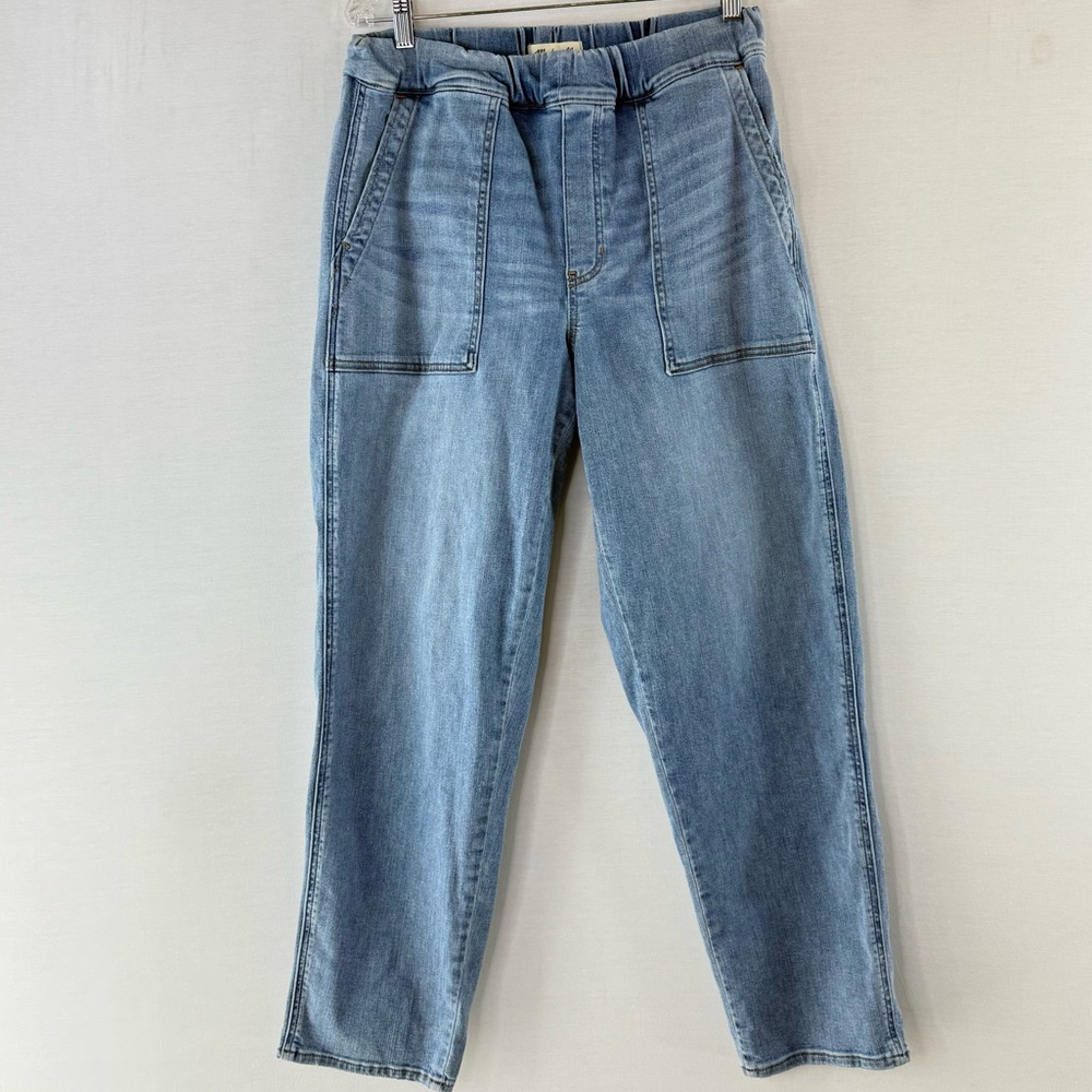 MADEWELL Pull-On Elastic Waist Boyer Wash Blue Denim Pants